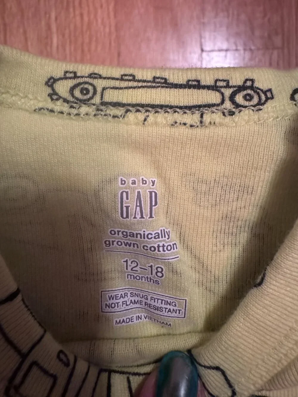 Gap Baby Toddler Organic Cotton Construction Truck PJ Set (Neon Yellow)
